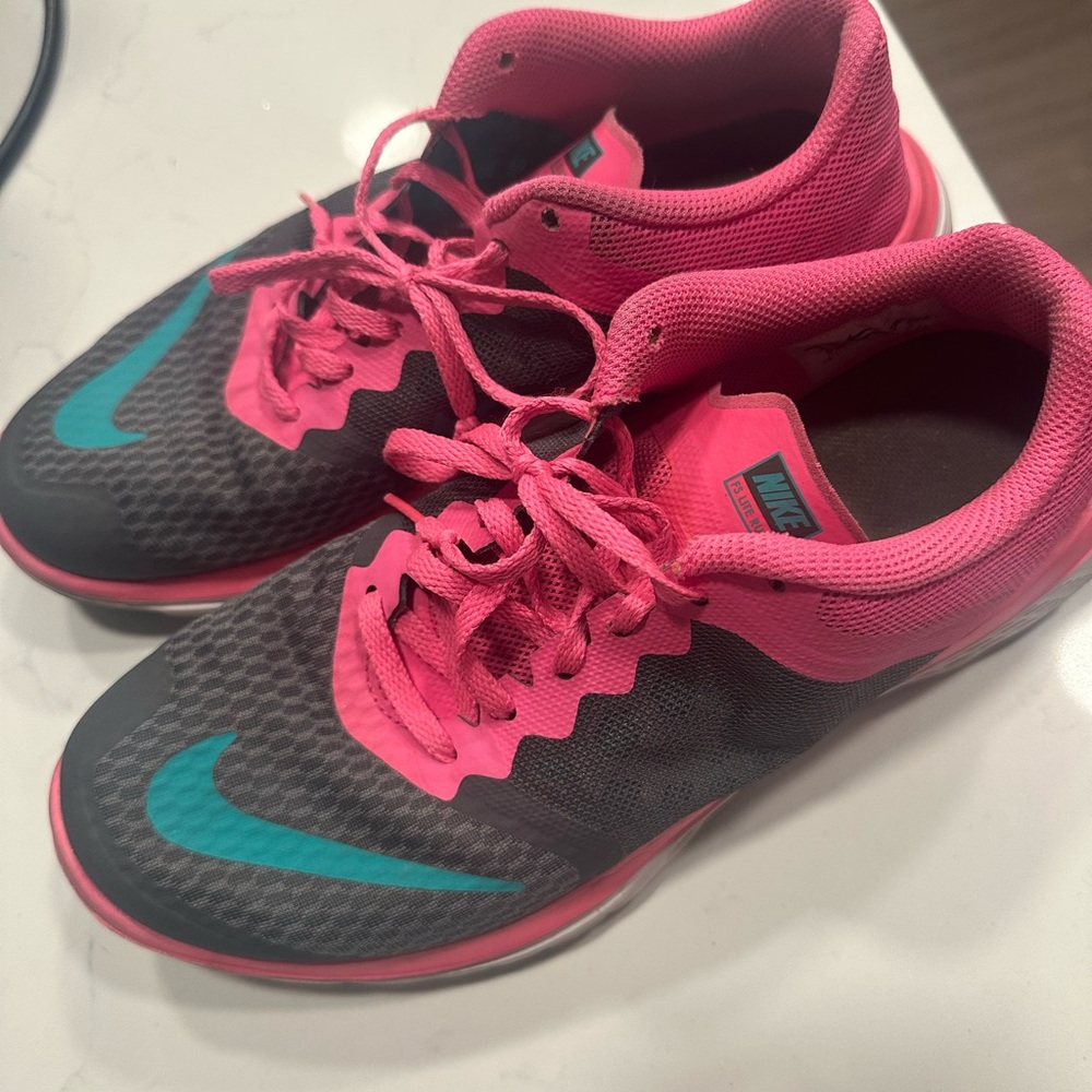 Nike Black and Pink Running Shoes